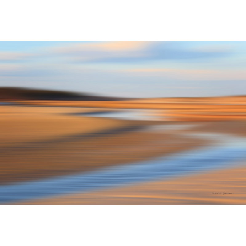 " Low Tide " by Katherine Gendreau, 8" H x 12" W  , No, Wrapped Canvas