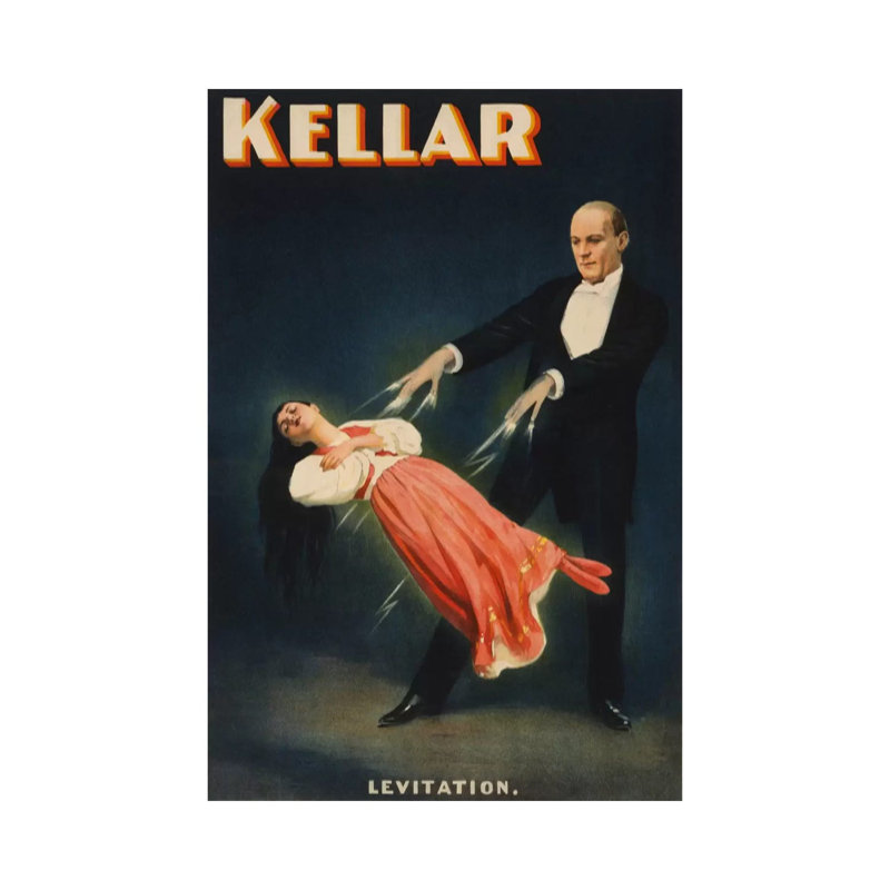 Kellar: Levitation Of Princess Karnac Vintage Magic Poster - Wrapped Canvas Print, 66.04 cm H x 45.72 cm W x 1.91 cm D