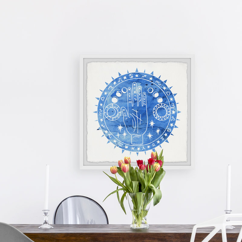 Hand Reading - Single Picture Frame Painting, 45cm H x 45cm W x 3.81cm D