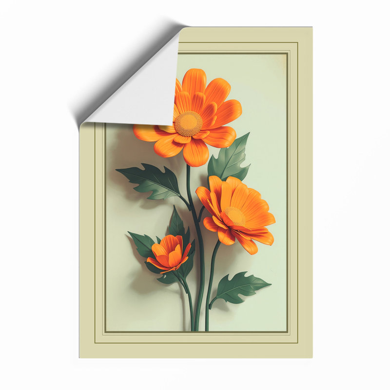 Orange Study Botanical - Print, Unframed, A2 - 59.4 x 42.0 cm