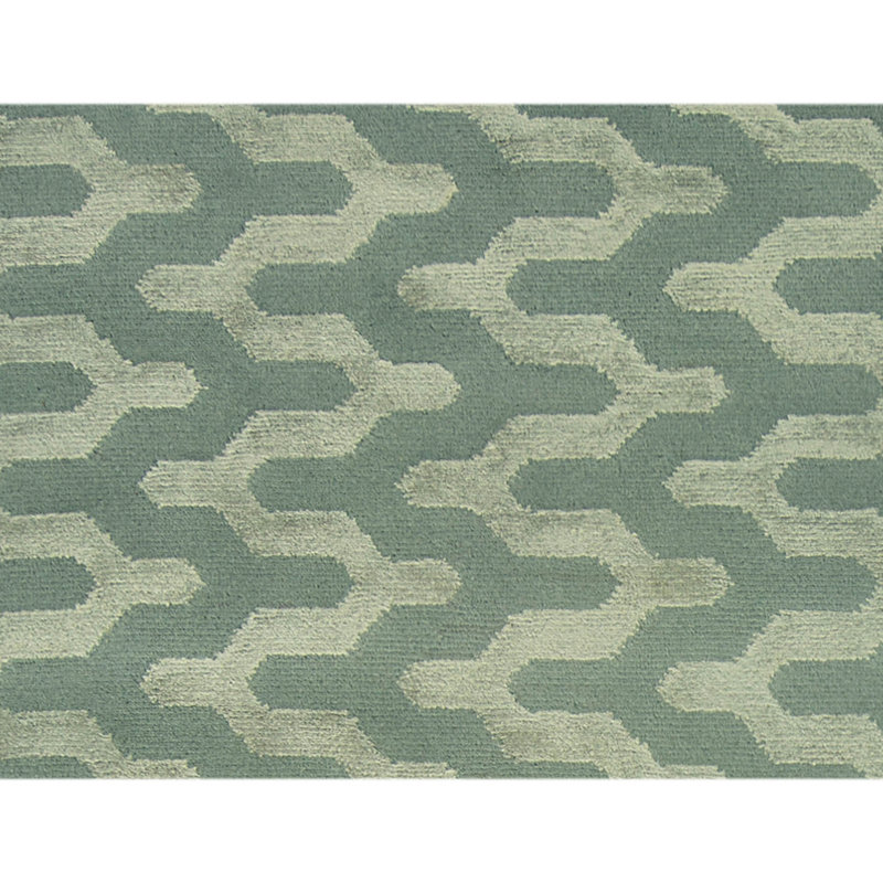 Tapis en verre de mer de haute qualité noué à la main, Rectangle 6 pi x 9 pi