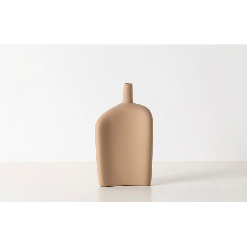 Cristie Ceramic Table Vase, Cream, 15cm H x 8cm W x 20cm D
