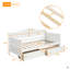 Lit de jour simple en bois avec 2 tiroirs, canapé-lit pour le salon de la chambre à coucher, aucun sommier nécessaire-584876678