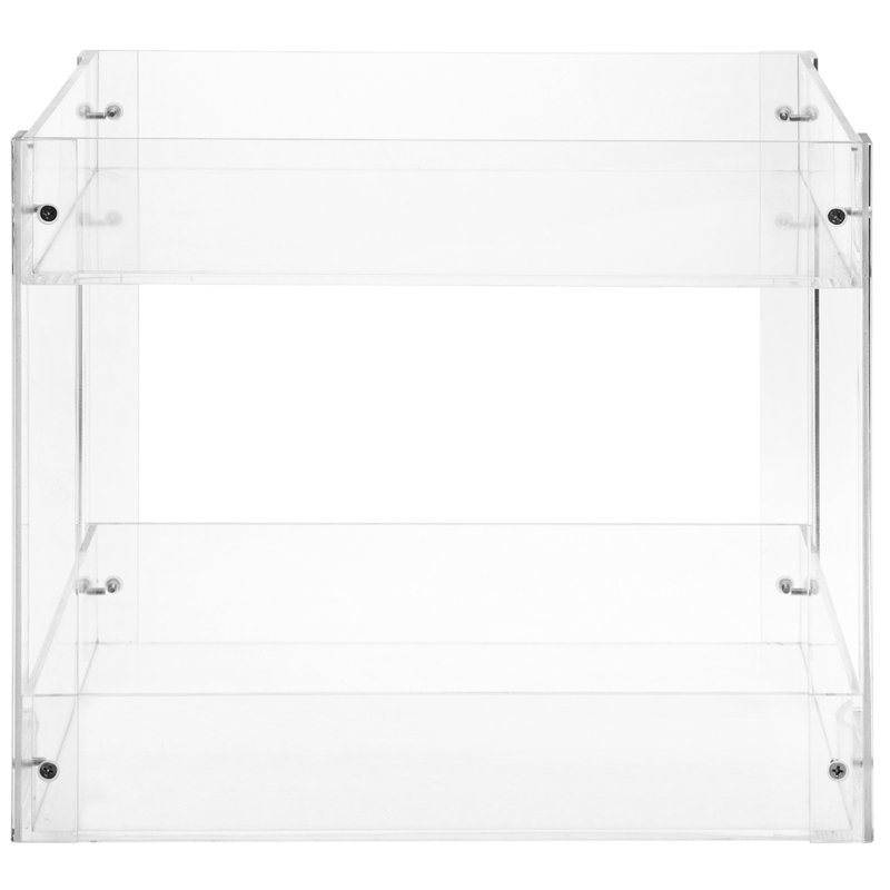 2-Tier Clear Acrylic Desk File Organizer – A4 Letter Tray Document Holder for Home and Office
