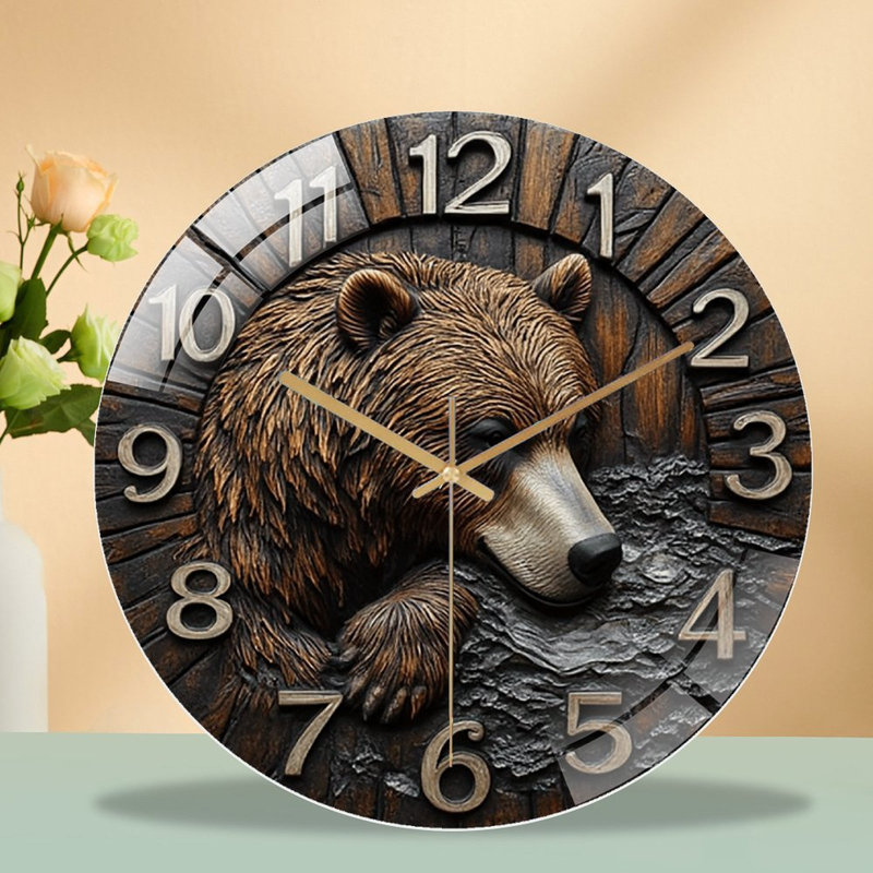 Horloge murale en bois 12 po