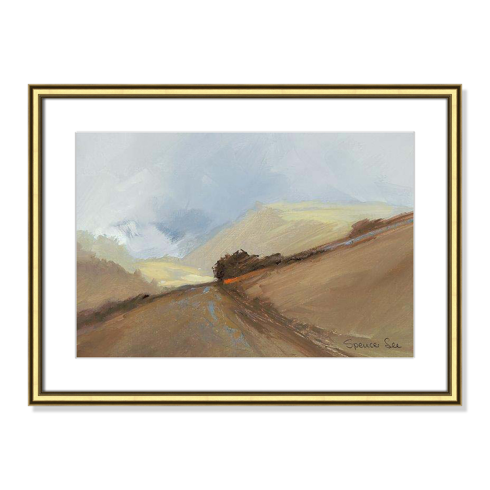 Heaven And Earth II by Spencer Lee, Gold Framed, 18.25" H x 24.25" W x 0.75" D