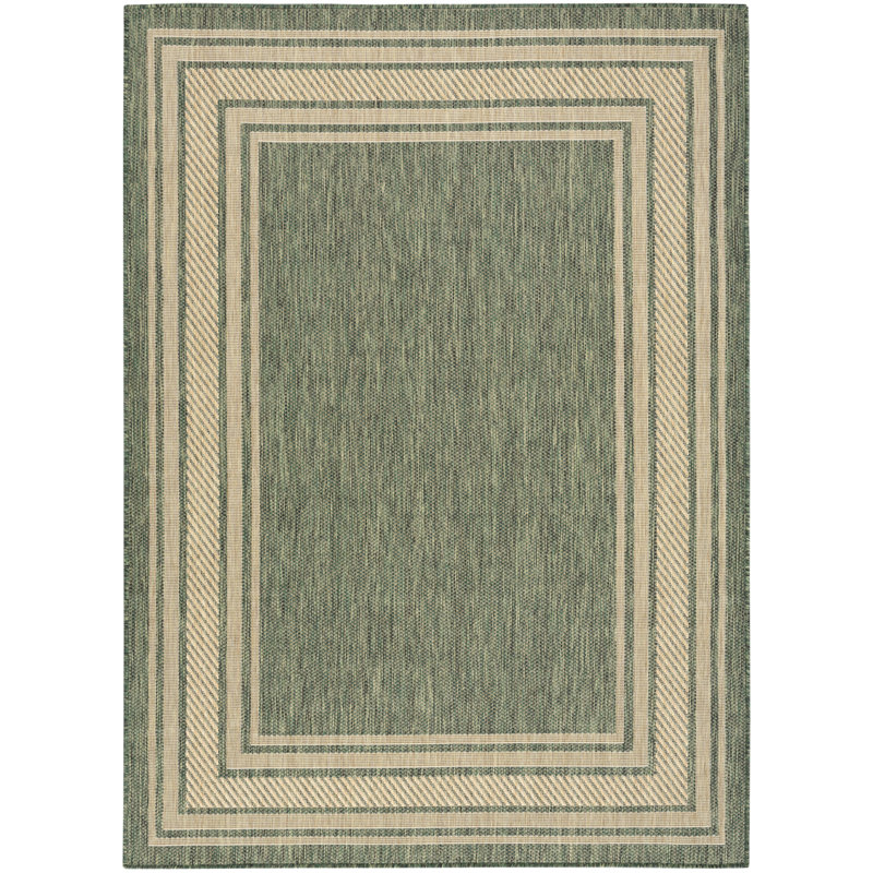 Horizon Indoor/Outdoor Modern Rug, Rectangle 4' x 6', Green