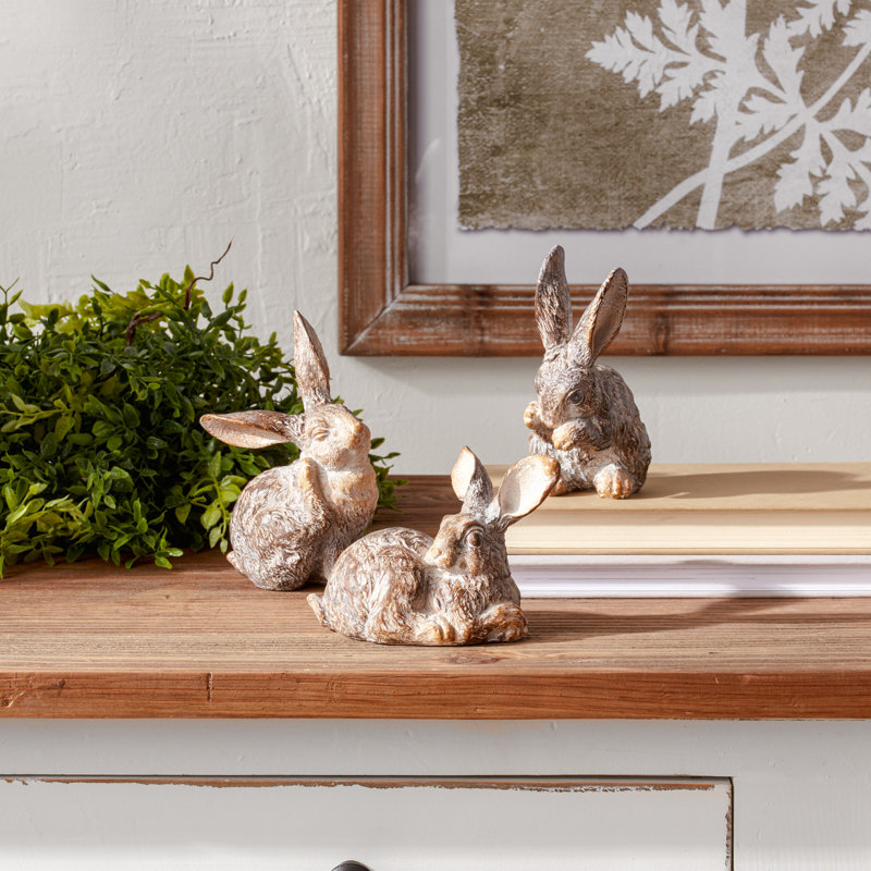 Ensemble de 3 figurines de lapin de jardin Williamsbridge