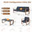 Berau Arunas 5-Person Aluminum Outdoor Conversation Set with Wood-Grain Finish & Weather-Resistant Cushion