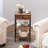 Table de chevet 1 tiroir en acier brun-86787626