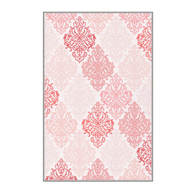 Stylish Hall Carpet 2.6 x 4.9 Feet, 100% Polyester with 8 mm Pile Height | Antibacterial, Non-Slip PVC Felt Dot Underside | Machine Washable, 3D Digital Printing | Perfect for Home Entryways & Living Spaces