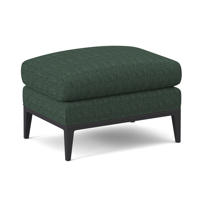 Cooper Ottoman, Venice Linen, Vintage Ebony
