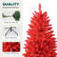 Arbre de Noël artificiel pin rouge -130365434