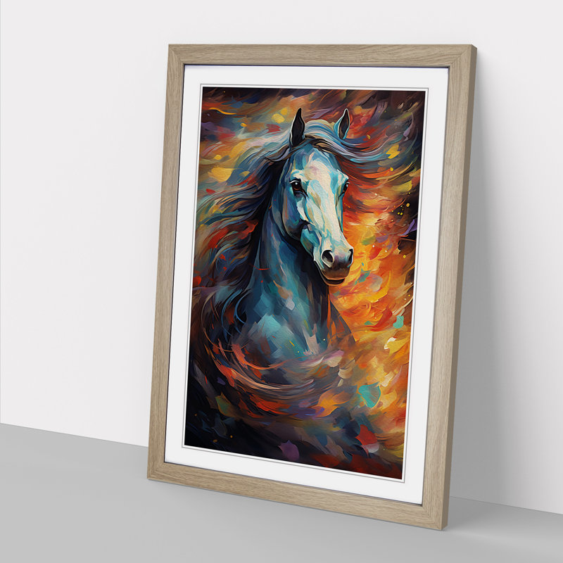 Horse Abstract Art - Framed Print