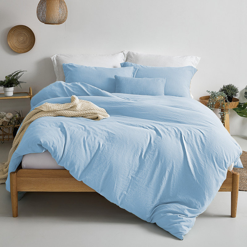 Solayne Washed Microfiber Duvet Cover Set, Soft Bedding with Zipper Closure and Corner Ties, Twin Duvet Cover + 1 Sham