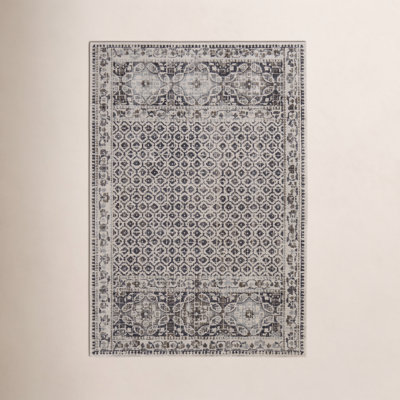 Chander Charcoal Ivory Oriental Rug