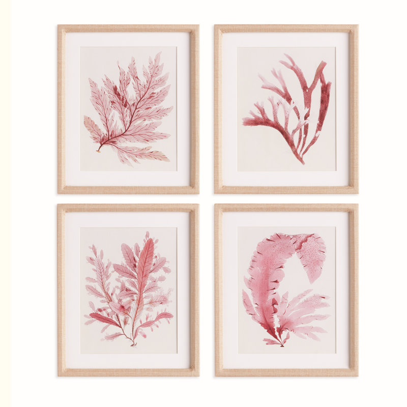 Ensemble de 4 impressions aquarelles à l'eau de mer