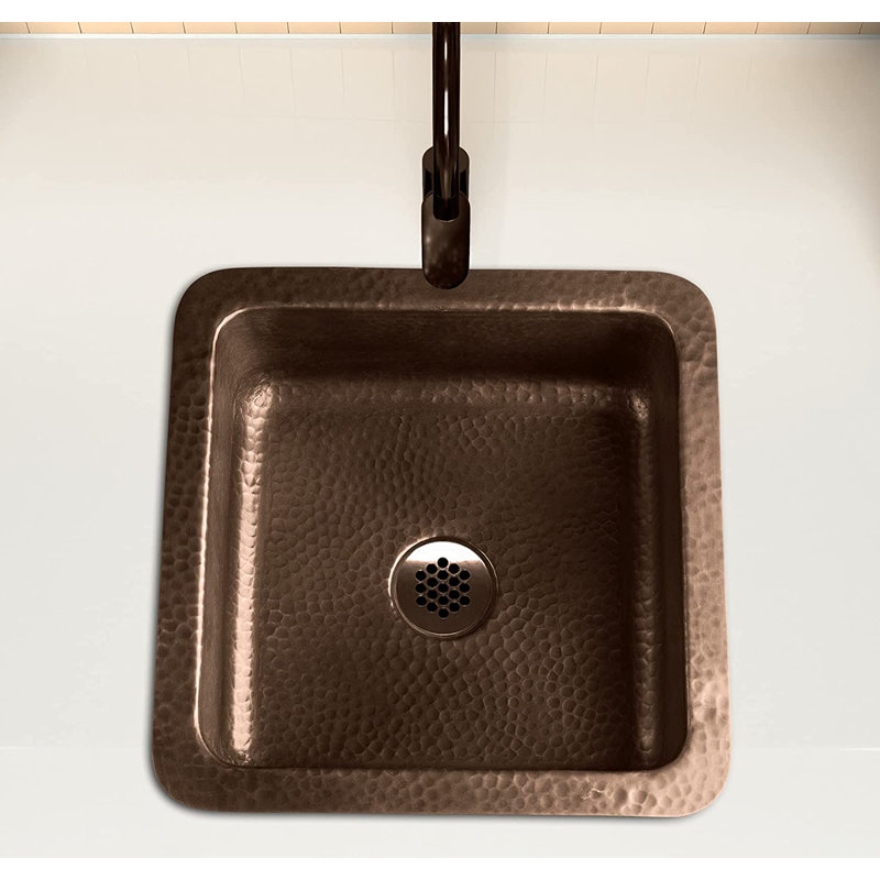 Hand Hammered Copper 12" Dual Mount Single Bowl Sink