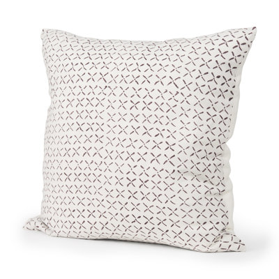  Housse de coussin géométrique en lin