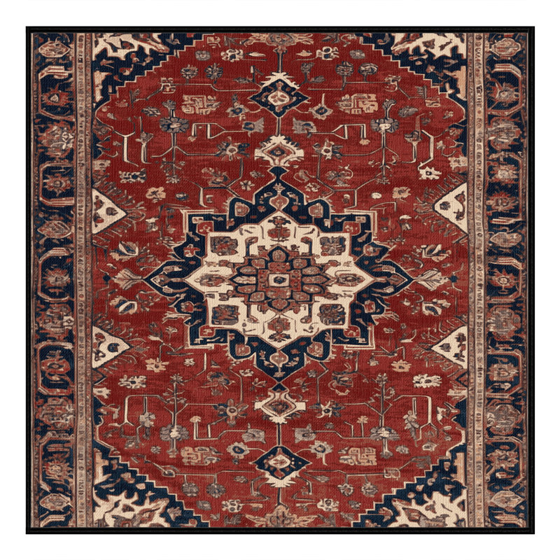 Tapis brun lavable à la machine, Carré 4 pi