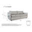 Charming Charlie 3 Seater Sofa Bed-110836366