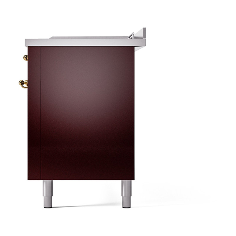 Cuisinière ILVE Nostalgie II Série 60 po à double combustible avec 7 brûleurs scellés, plaque de cuisson, table française (gaz naturel, porte pleine)