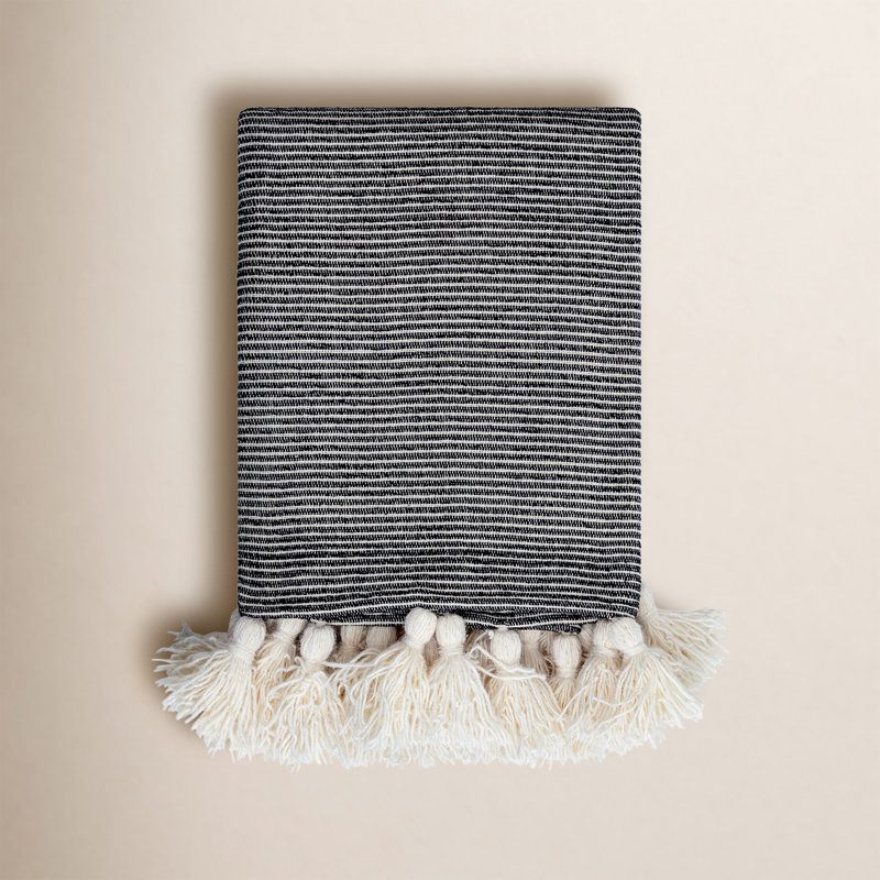 Jeté Becki Owens x Livabliss Kapri, Beige clair / Noir