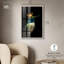 Art mural oiseau couronné azur II Shadowbox-115130096-115130097