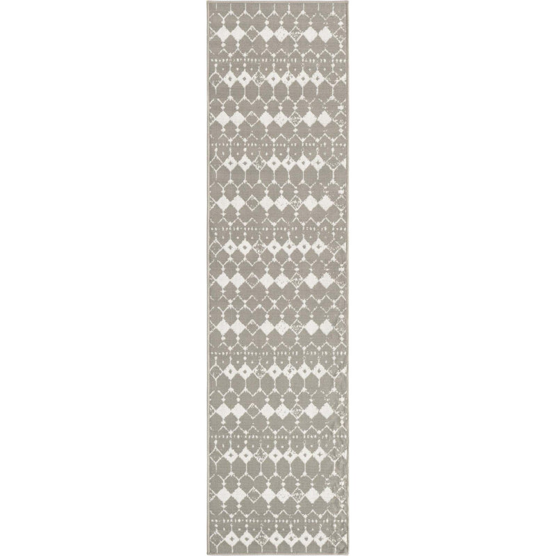 Geometric Indoor / Outdoor Rug, Runner 2' x 8'