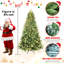 Arbre de Noël illuminé 4 pi avec 200 lumières blanc chaud UL - Arbre vert classique avec 636 pointes en PE + PVC, branches articulées pour une installation facile, support en métal robuste, aspect réaliste-118032799