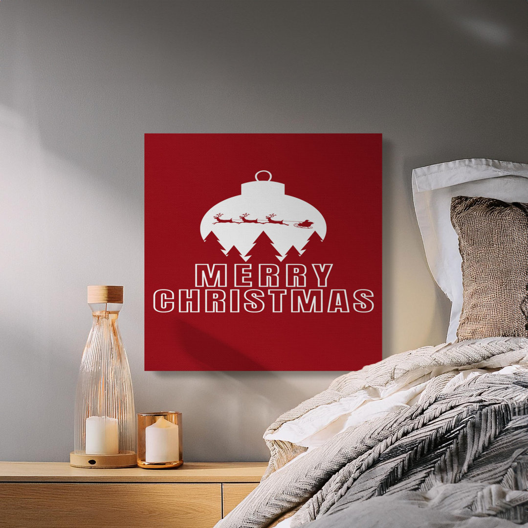 Festive Christmas Holiday Canvas Wall Art