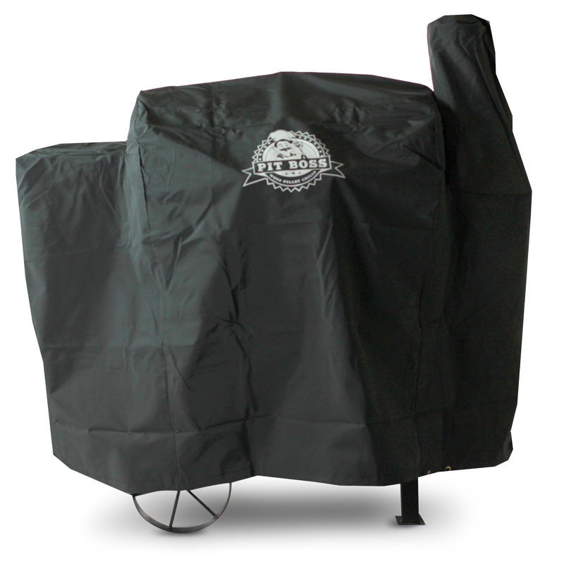 Black Heavy-Duty Polyester Grill Cover with PVC Backing