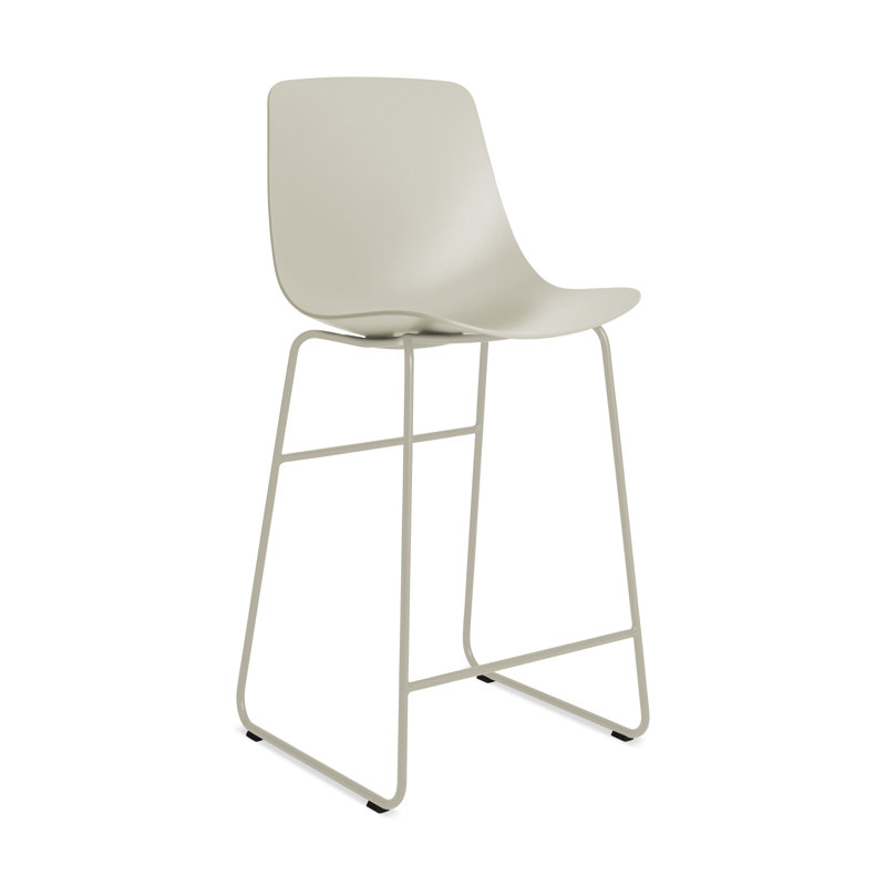 Clean Cut Counter Stool with Metal Frame, Counter Stool (24” Seat Height), Putty