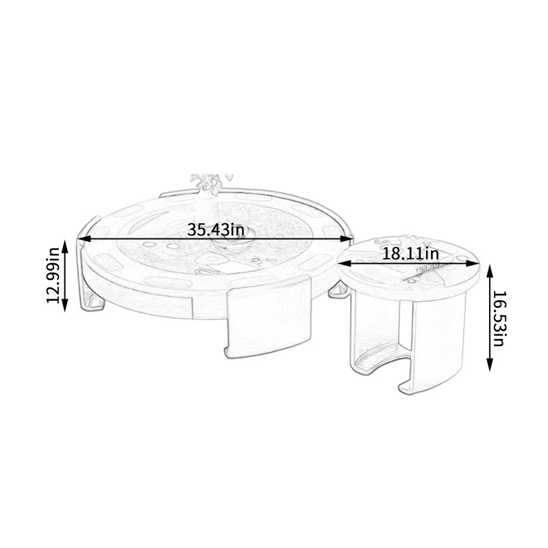 Modern Creative Round Coffee Table Set