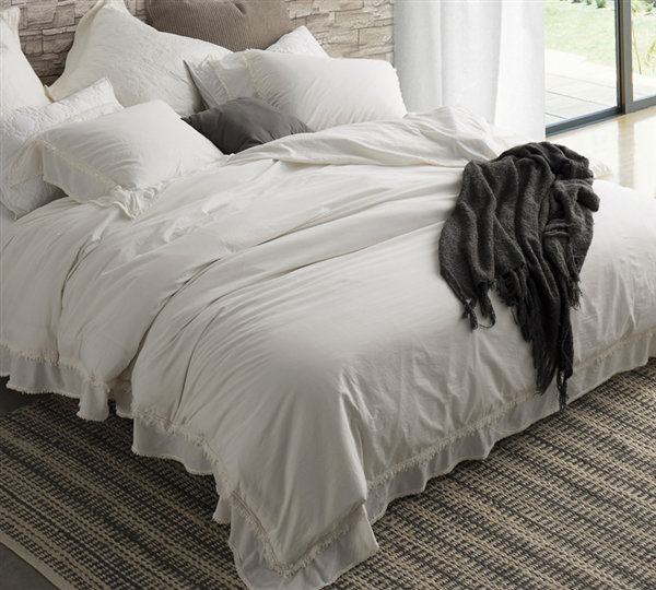 Portugal-Made 200TC Cotton Percale Duvet Cover, Queen