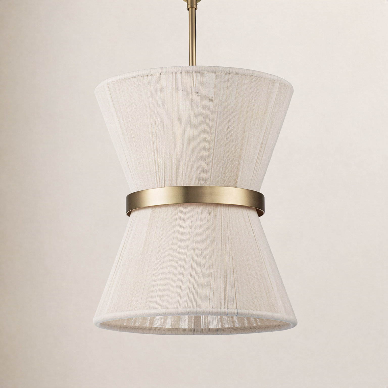 Claretta Dimmable 2-Light Pendant, Bleached Natural Rope