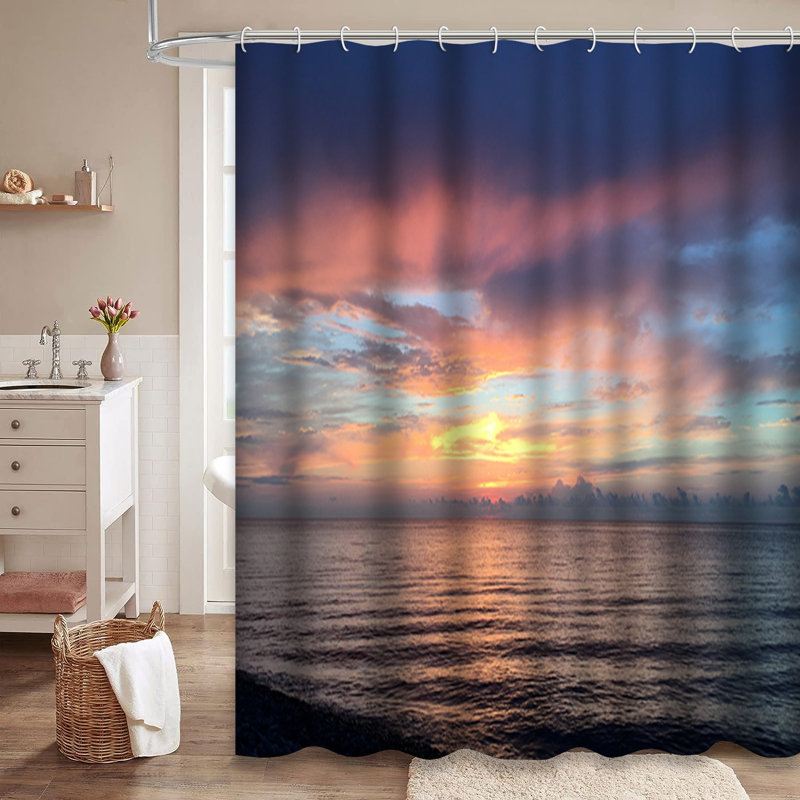 Rideau de douche Beautiful Sunset, L 72 po x l 84 po