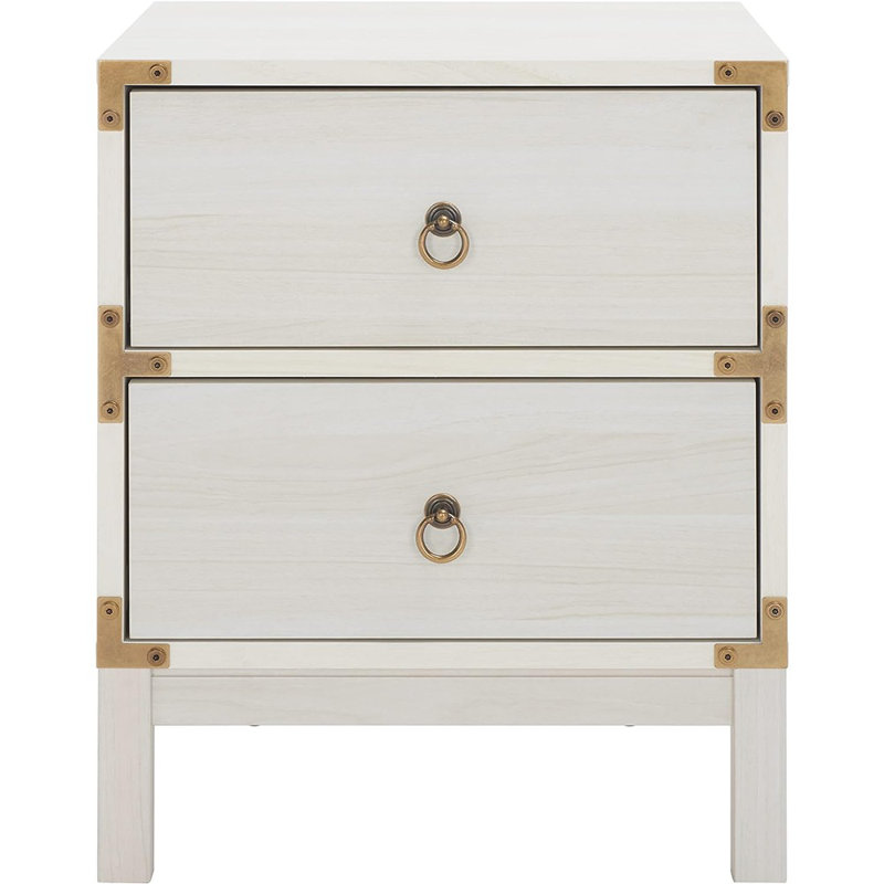 Alfano 18.5'' Drawer Nightstand, Bleached White