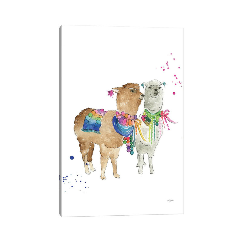 Drama Llama by Kelsey McNatt - Wrapped Canvas Gallery-Wrapped Canvas Giclée, 66.04 cm H x 45.72 cm W x 3.175 cm D