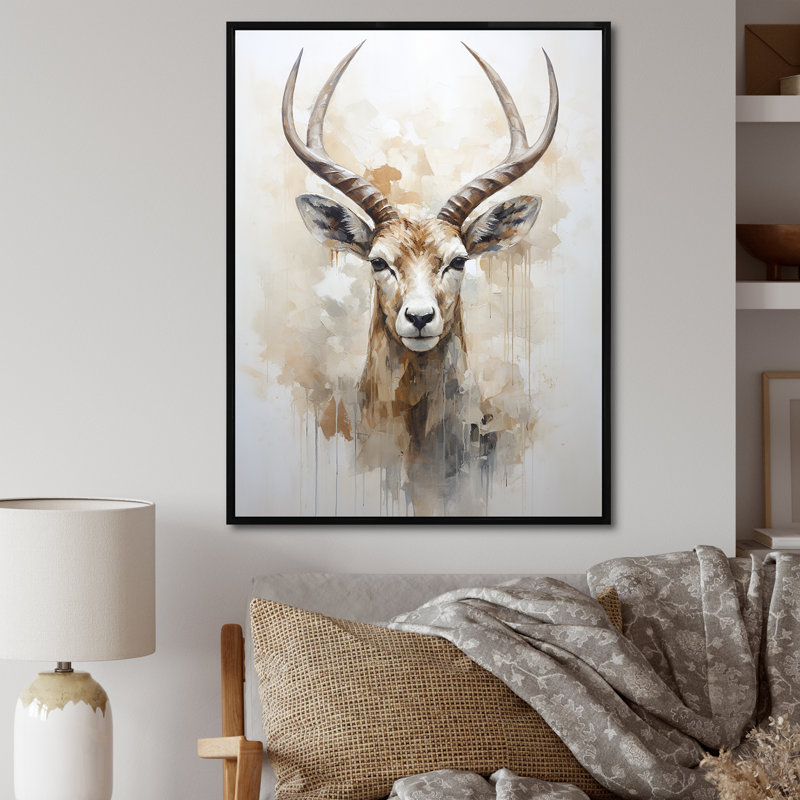 Minimalisme antilope Ibex I, H 32 po x l 24 po x P 1 po, Cadre flottant noir