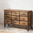 Retro Walnut Solid Wood Accent Cabinet