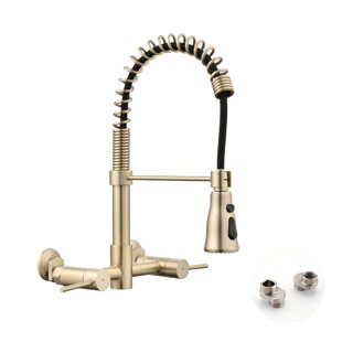 Robinet de cuisine rétractable à poignée simple avec accessoires