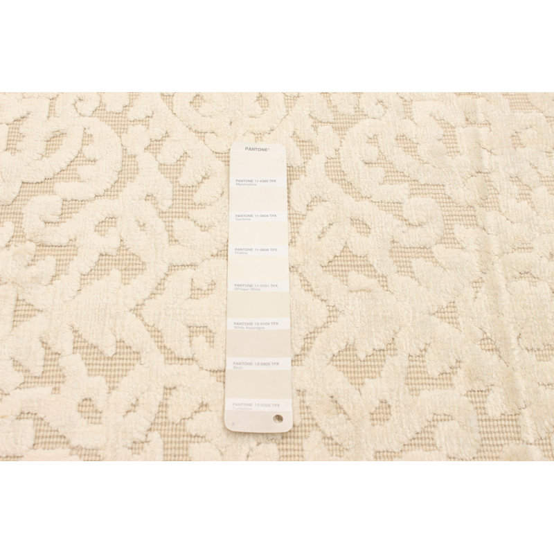 Tapis crème noué à la main