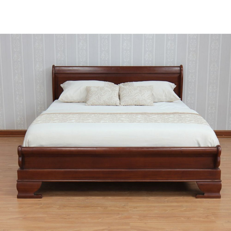 Pont Solid Wood Bed, Double (4'6), Wax