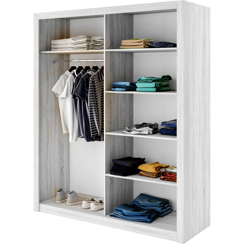 Adriel 2 Door Manufactured Wood Wardrobe