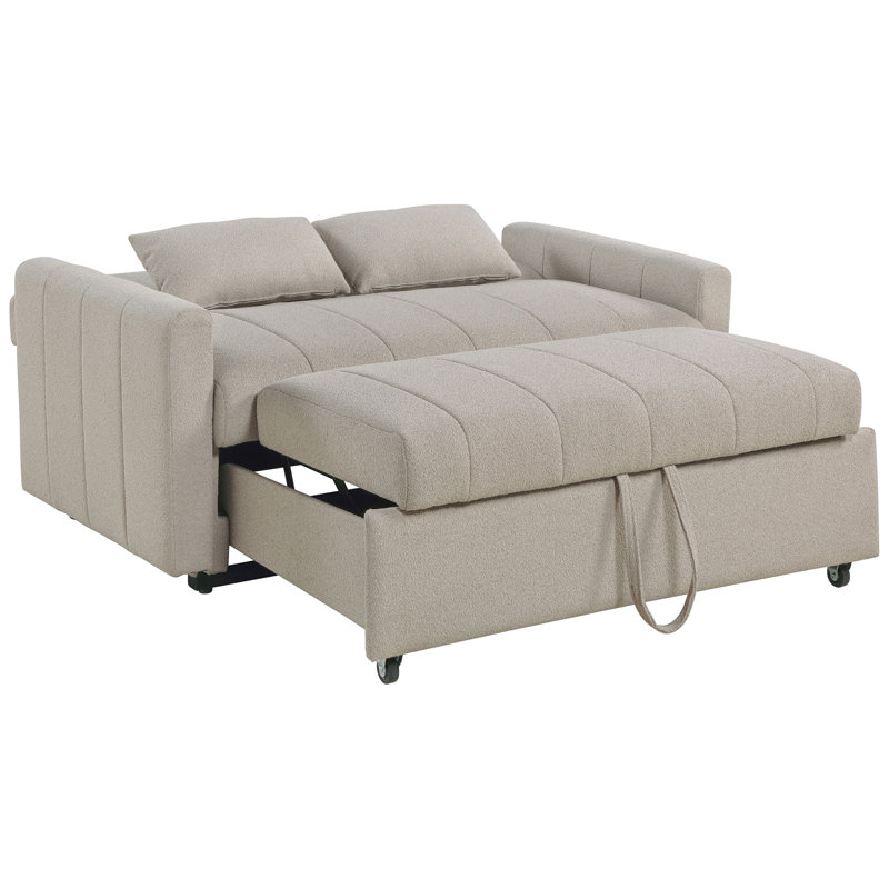 Westwind Latte Upholstered Sleeper Sofa Bed