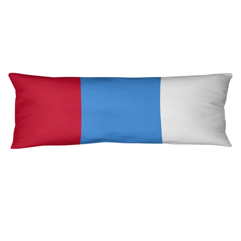 Oreiller de corps en polyester / polyester Arizona Football Stripes, Red/Light Blue, Houston 