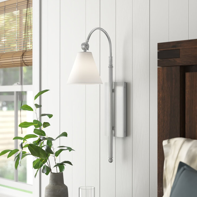 Moniquea Armed Sconce, Satin Nickel