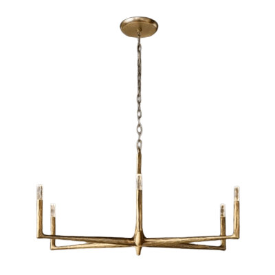 Birch 36" Round Brass Candle Chandelier