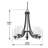 5 - Light Steel Dimmable Empire Chandelier